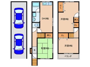 北巣本町賃貸戸建の物件間取画像